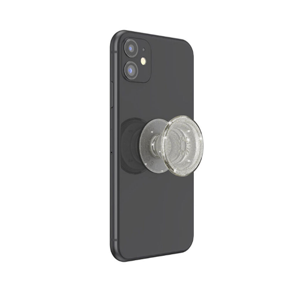 Picture of Popsockets PopGrip Swappable Premium Collection (Clear Glitter Silver)