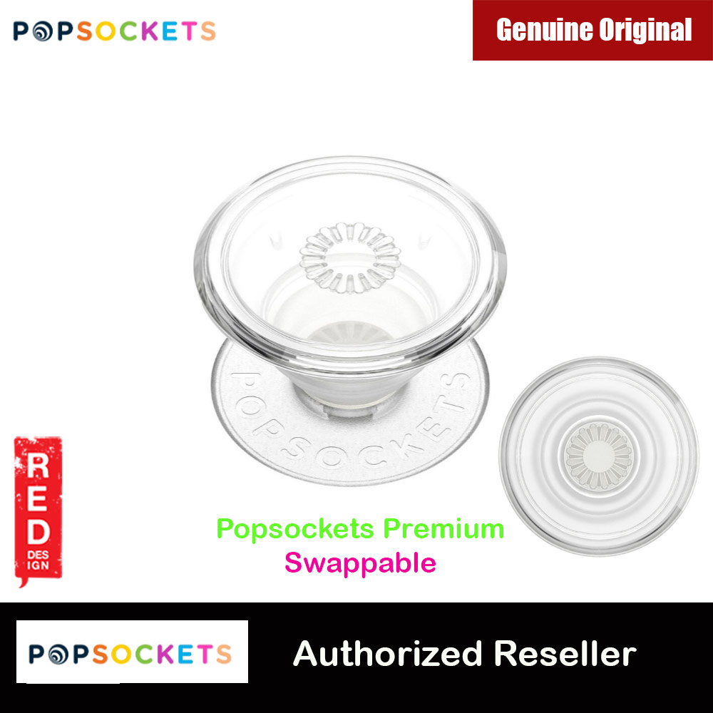 Picture of Popsockets PopGrip Swappable Premium Collection (Clear) Red Design- Red Design Cases, Red Design Covers, iPad Cases and a wide selection of Red Design Accessories in Malaysia, Sabah, Sarawak and Singapore 