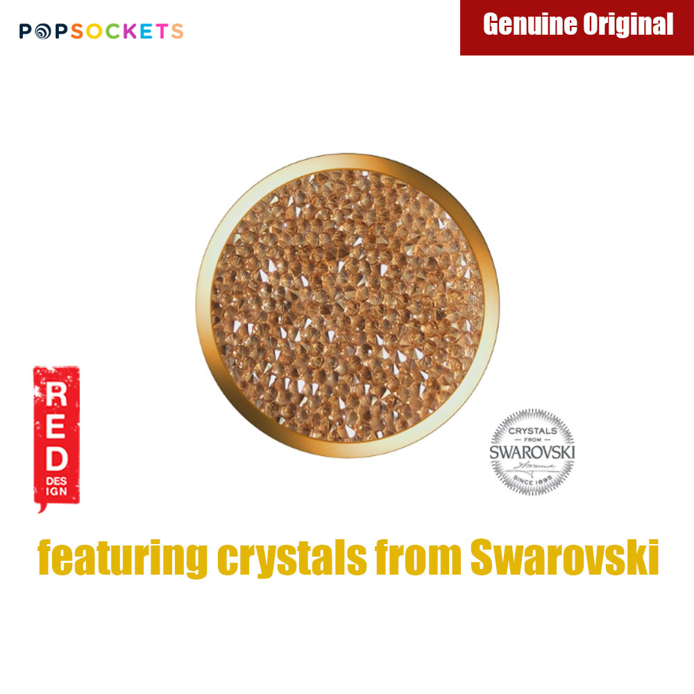 Picture of Popsockets A Phone Grip A Phone Stand An Earbud Management System Crystals from Swarovski (Golden Shadow Crystal)