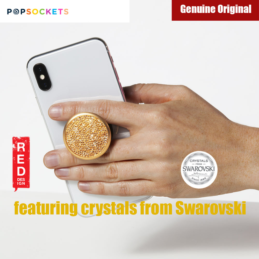 Picture of Popsockets A Phone Grip A Phone Stand An Earbud Management System Crystals from Swarovski (Golden Shadow Crystal)