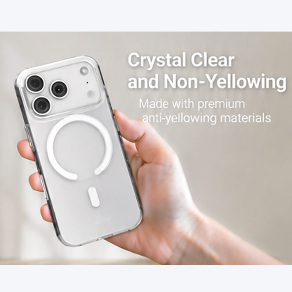 Picture of Apple iPhone 18 Pro Case | Power Support Air Jacket Mag Lightweight Thin MagSafe Case for iPhone 18 Pro | iPhone 17 Pro - Clear