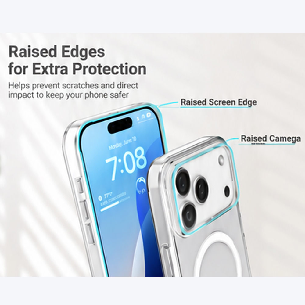 Picture of Apple iPhone 18 Pro Case | Power Support Air Jacket Mag Lightweight Thin MagSafe Case for iPhone 18 Pro | iPhone 17 Pro - Clear