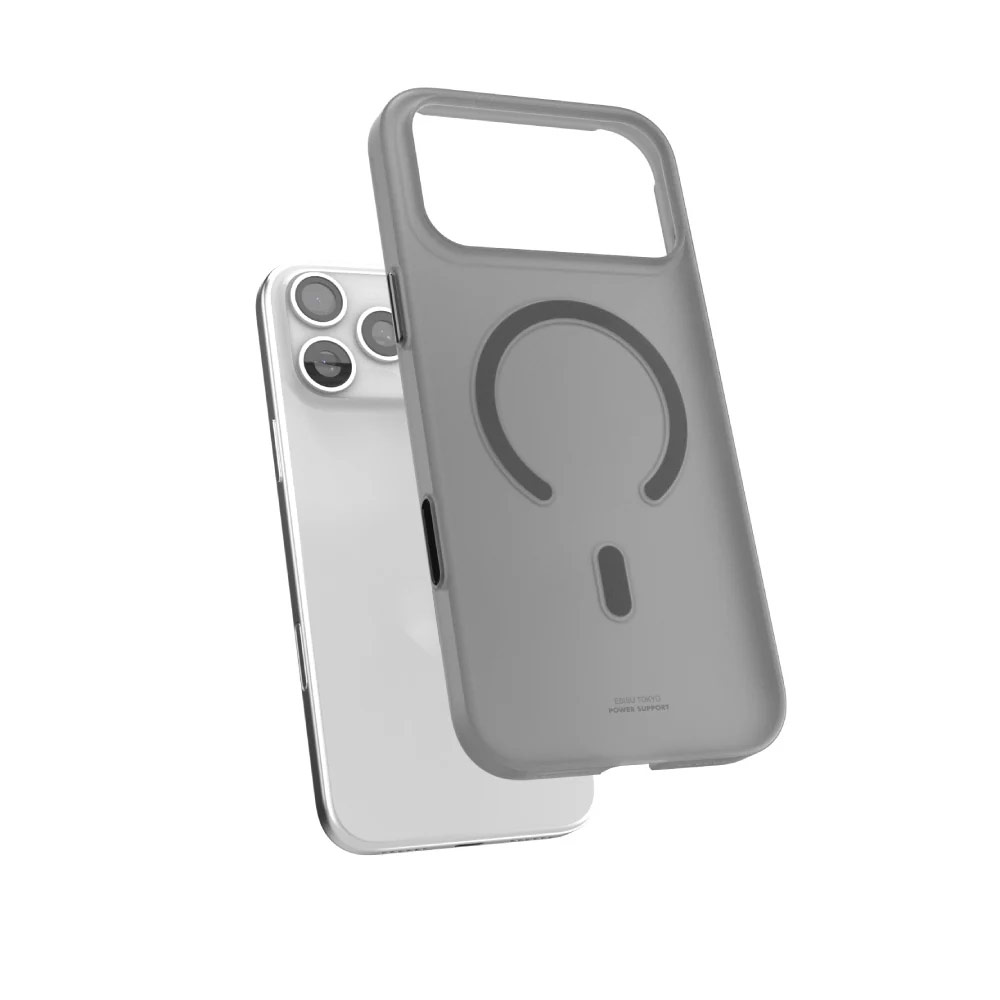 Picture of Apple iPhone 18 Pro Case | Power Support Air Jacket Mag Lightweight Thin MagSafe Case for iPhone 18 Pro iPhone 17 Pro - Smoke Matte