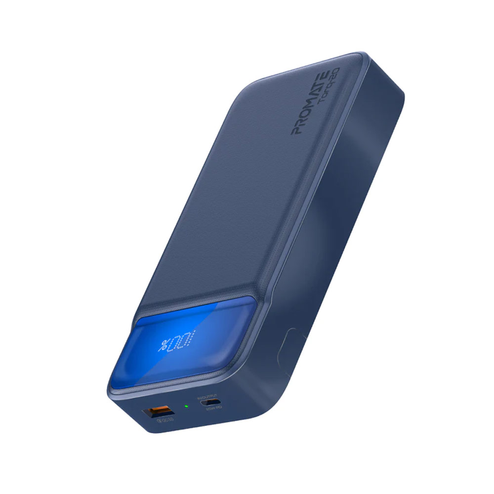 Picture of Promate 20000mAh Power Bank Powerbank 20W Power Delvey USB-C 18W QC3 USB-A  with Kickstand Torq-20 (Blue)