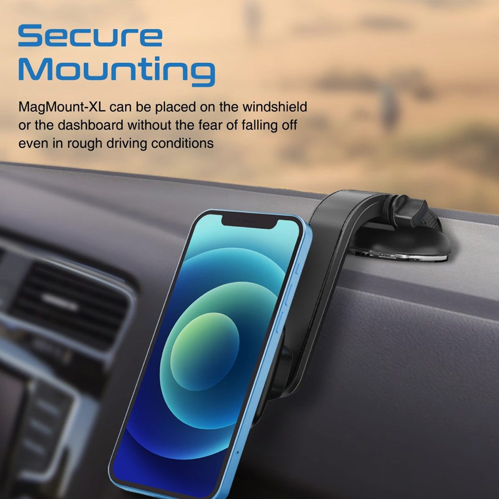 Picture of Promate Magnetic Windscreen Dashboard 360 Degree Rotation Car Phone Holder Mount MagMount XL