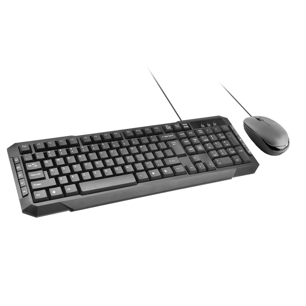 Picture of Promate Wired Keyboard and Mouse Combo, Ultra-Sleek USB Wired Full-Sized Keyboard and Mouse Combo with Comfortable Quit 104 Keys and Multimedia Keys Character for iOS Windows PC EasyKey-3