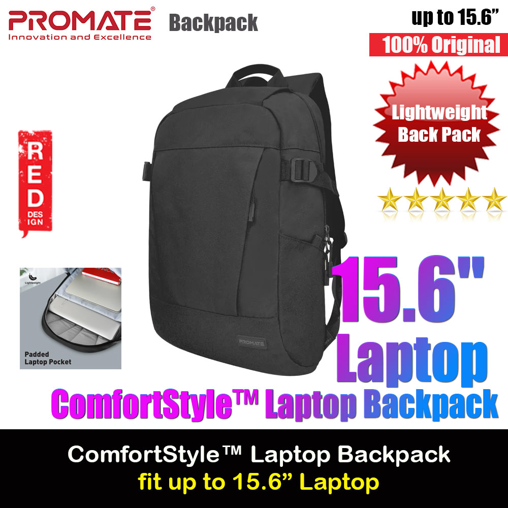 Picture of Promate Birger ComfortStyle Laptop Backpack with Large Compartments for Laptop up to 15.6" inches (Black) Red Design- Red Design Cases, Red Design Covers, iPad Cases and a wide selection of Red Design Accessories in Malaysia, Sabah, Sarawak and Singapore 