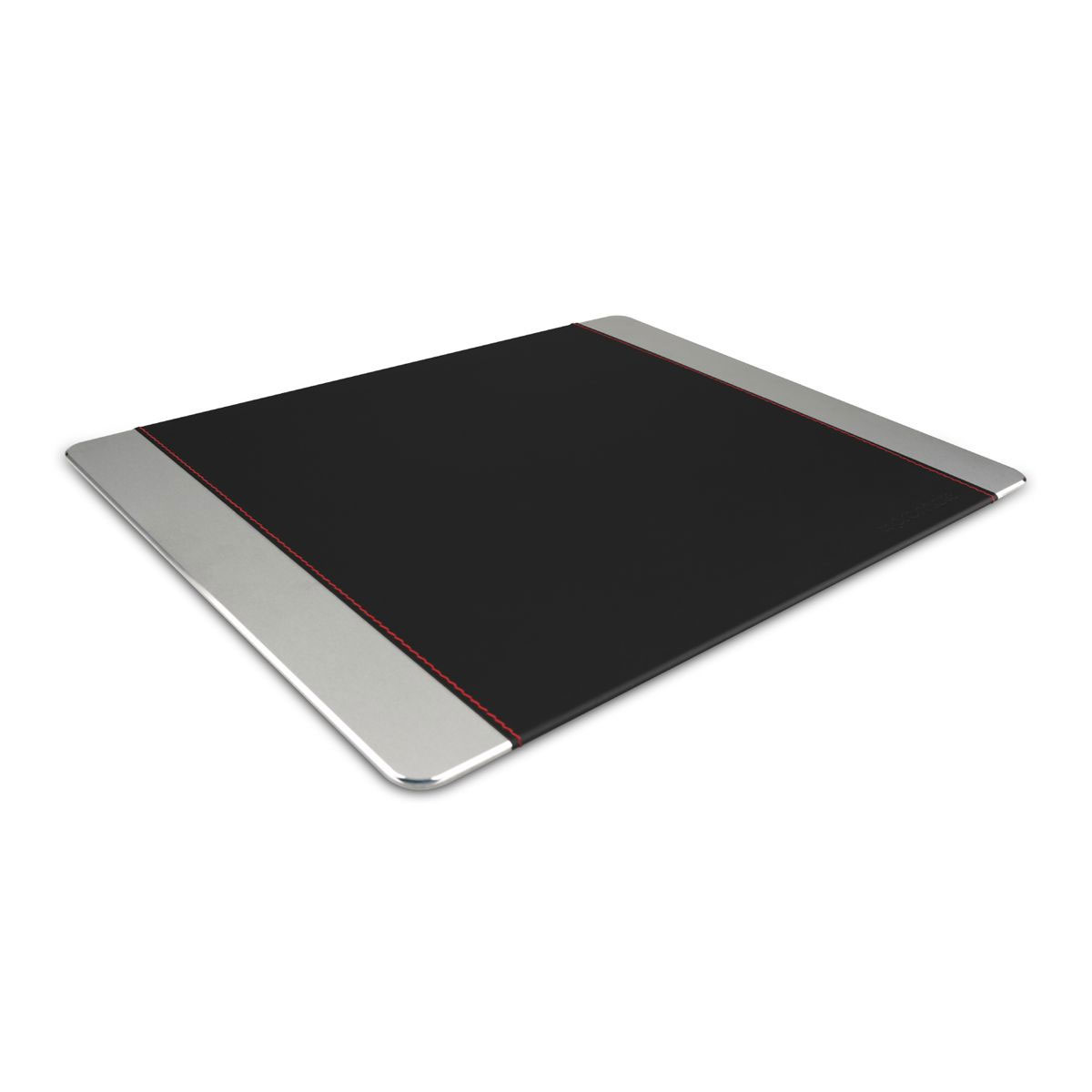 Picture of Promate Mouse Pad Premium Leather-Wrapped Anodized Aluminum Mouse Pad with Non-Slip Rubber Base for Fast Accurate Control and Large Working Area for Laptops PC Desktops MetaPad-Pro-Silver