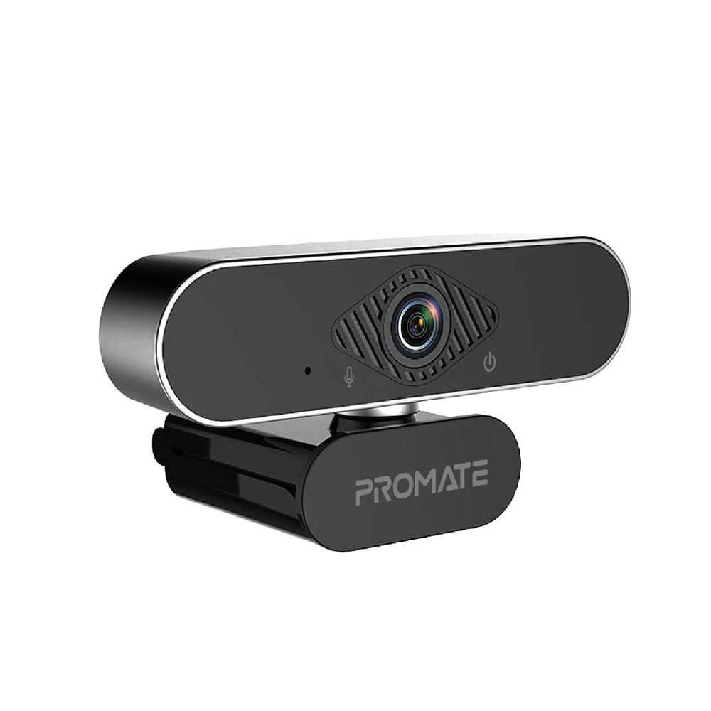 Picture of Promate Auto Focus Wide Angle USB Webcam Full HD1080P with Microphone with Tripod Stand for Live Streaming Video Chat Online Classes for Macbook Laptop