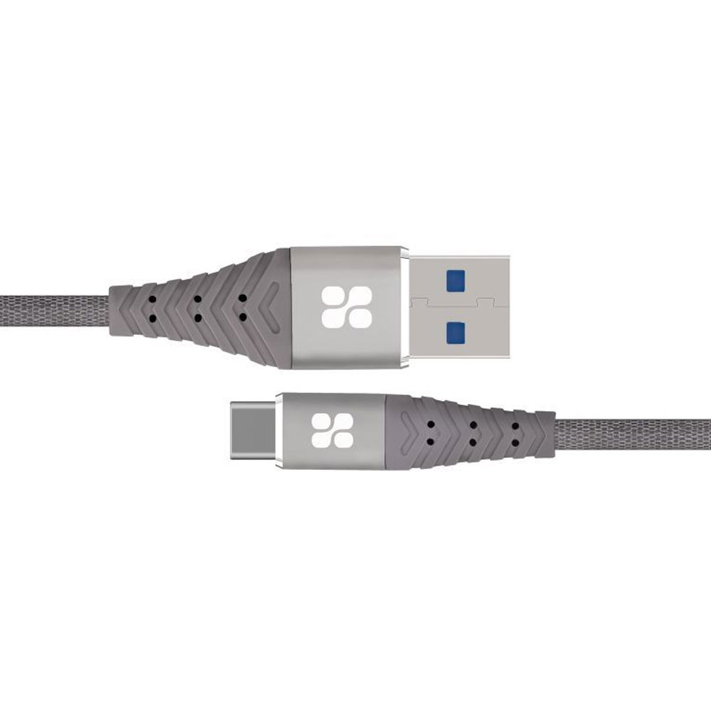 Picture of Promate USB-C™ Cable 3A Fast Charging Heavy Duty Fast Sync Charge 1.2 Meter USB-A to Type C Cable Nervelink-C (Grey)