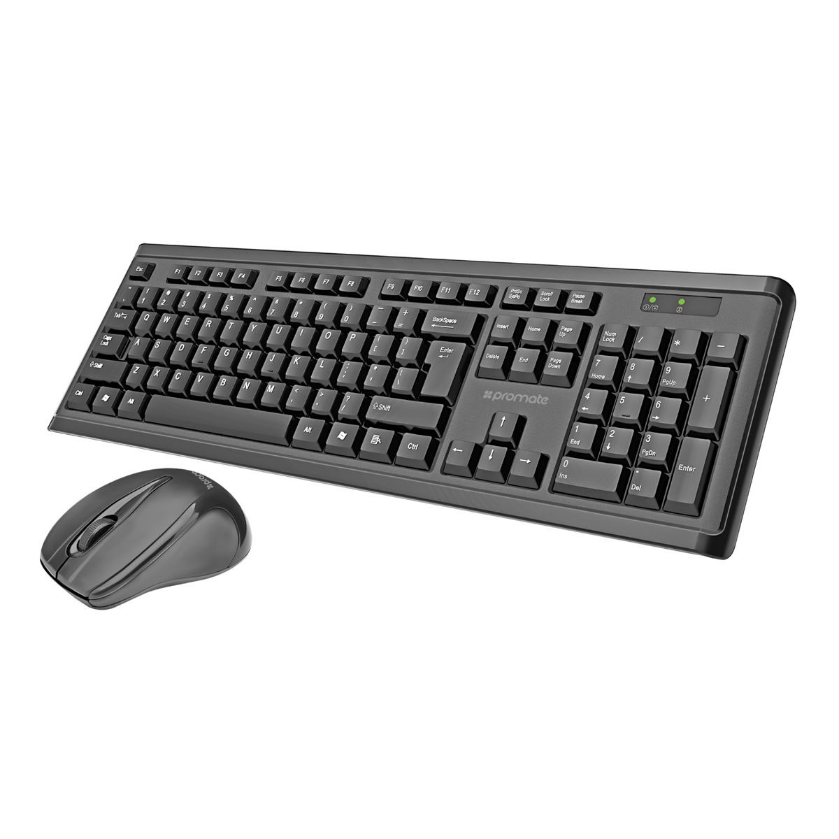 Picture of Promate Wireless Keyboard and Mouse Full-Size Super-Slim 2.4GHz Cordless Keyboard and Mouse Combo with Nano USB Receiver and Auto Sleep for Laptops Desktop PC iOS Windows ProCombo-3