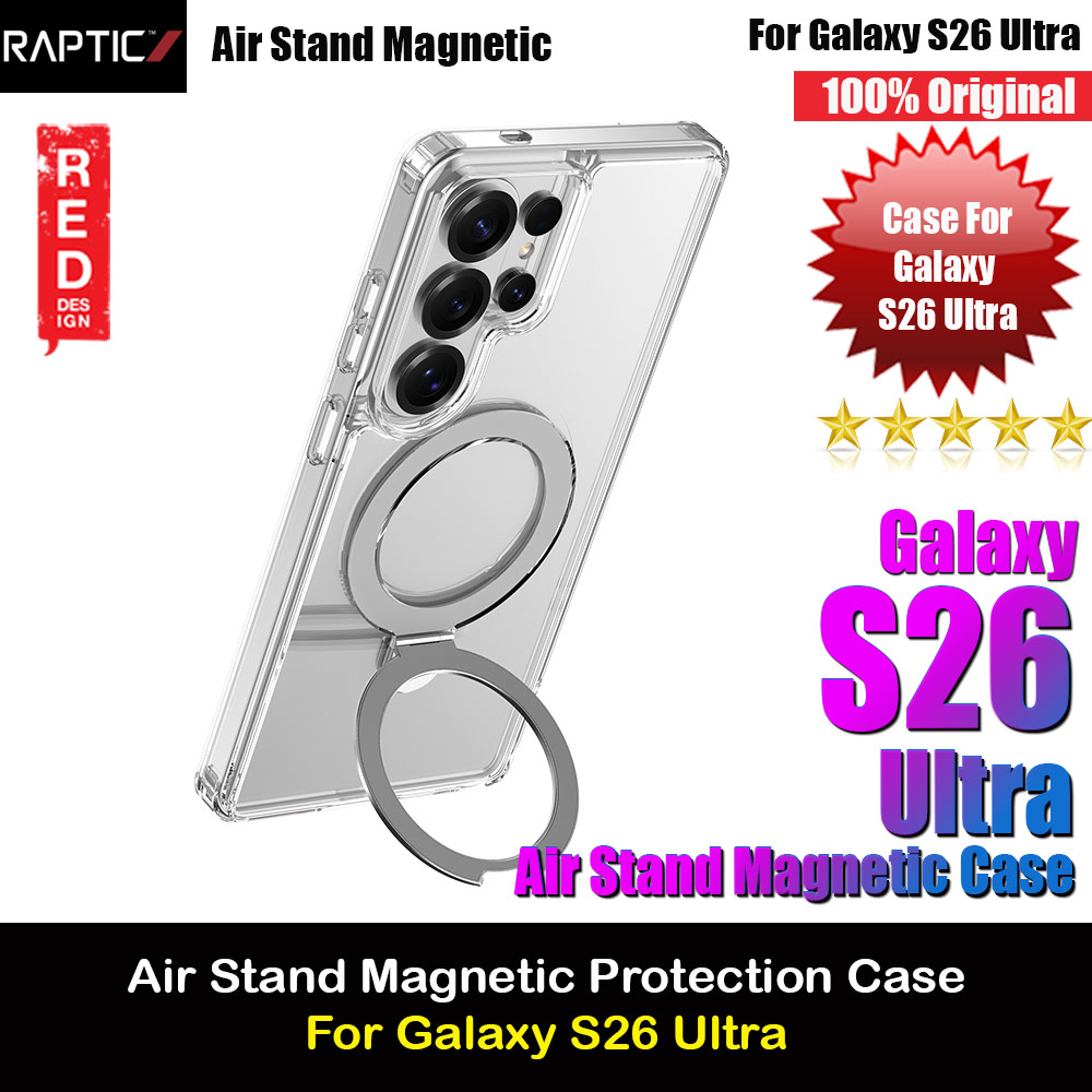 Picture of Raptic Air Stand Magnetic Compatible Drop Protection Case for Samsung Galaxy S26 Ultra (Clear) Samsung Galaxy S26 Ultra- Samsung Galaxy S26 Ultra Cases, Samsung Galaxy S26 Ultra Covers, iPad Cases and a wide selection of Samsung Galaxy S26 Ultra Accessories in Malaysia, Sabah, Sarawak and Singapore 