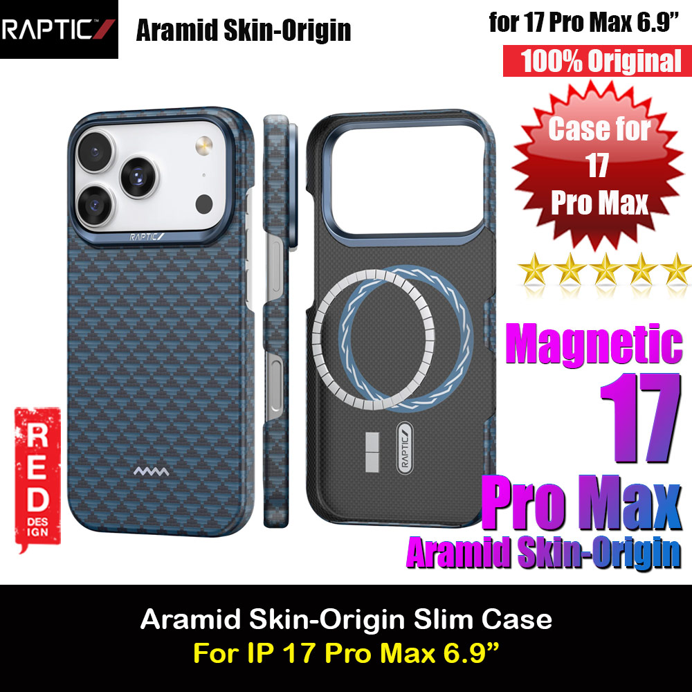 Picture of Raptic Aramid Fibre Origin Lightweight Ultra Slim Case with Magsafe for iPhone 17 Pro Max 6.9 (Profound) Apple iPhone 17 Pro Max 6.9- Apple iPhone 17 Pro Max 6.9 Cases, Apple iPhone 17 Pro Max 6.9 Covers, iPad Cases and a wide selection of Apple iPhone 17 Pro Max 6.9 Accessories in Malaysia, Sabah, Sarawak and Singapore 