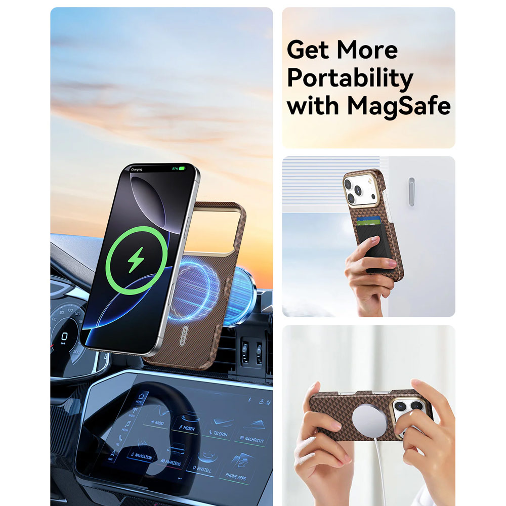 Picture of Apple iPhone 17 Pro 6.3 Case | Raptic Aramid Fibre Origin Lightweight Ultra Slim Case with Magsafe for iPhone 17 Pro 6.3 (Humble)
