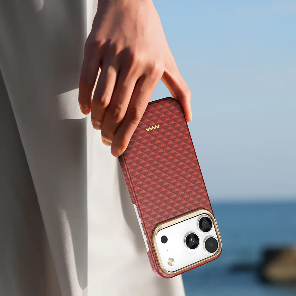 Picture of Apple iPhone 17 Pro 6.3 Case | Raptic Aramid Fibre Origin Lightweight Ultra Slim Case with Magsafe for iPhone 17 Pro 6.3 (Oriental)