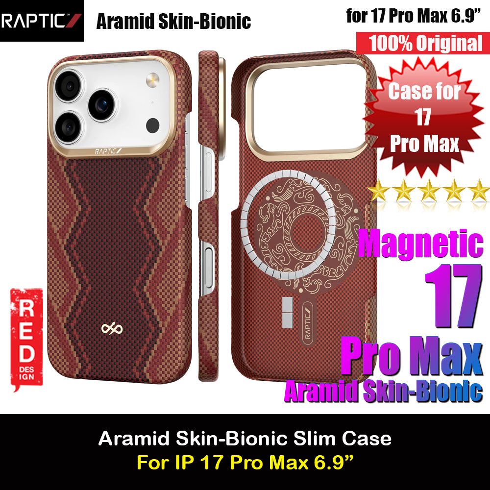 Picture of Raptic Aramid Fibre Bionic Lightweight Ultra Slim Case with Magsafe for iPhone 17 Pro Max 6.9 (Snake) Apple iPhone 17 Pro Max 6.9- Apple iPhone 17 Pro Max 6.9 Cases, Apple iPhone 17 Pro Max 6.9 Covers, iPad Cases and a wide selection of Apple iPhone 17 Pro Max 6.9 Accessories in Malaysia, Sabah, Sarawak and Singapore 