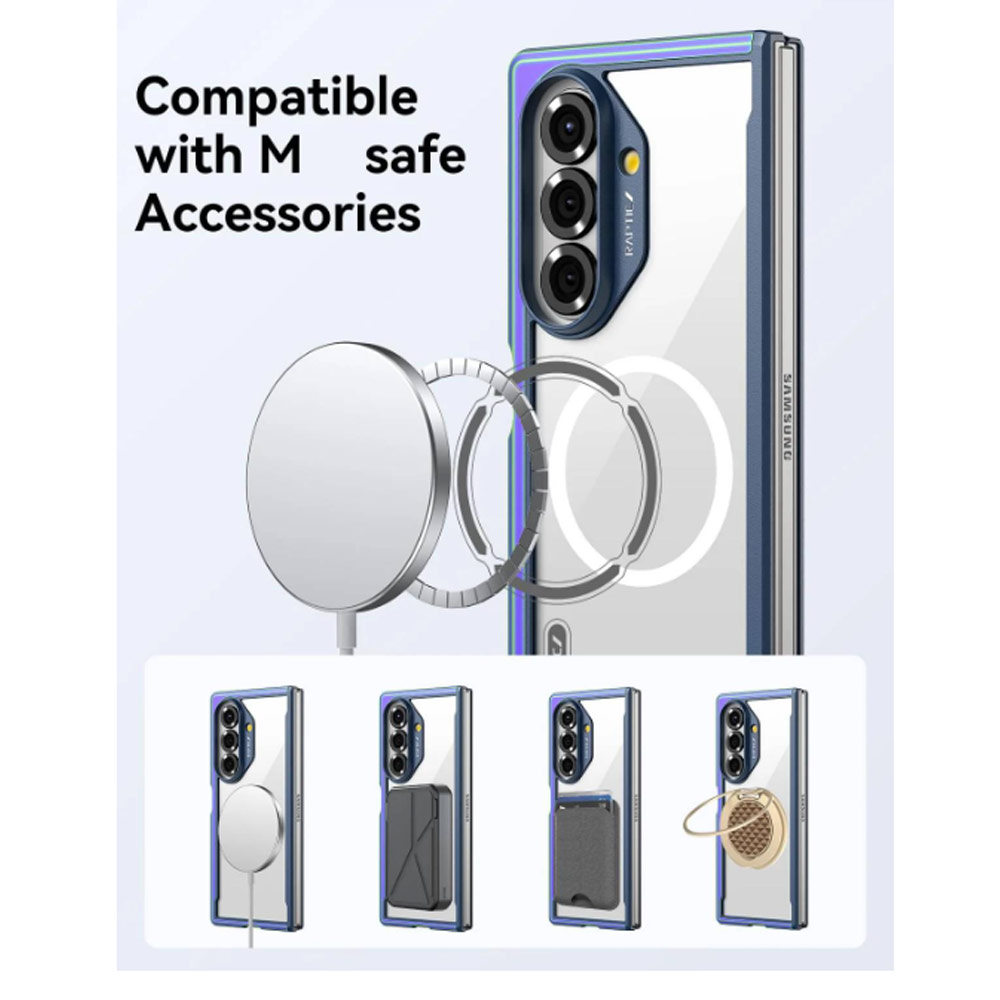 Picture of Samsung Galaxy Z Fold 7 Case | Raptic Galaxy Z Fold7 Shield Classic Magnetic Compatible Case for Galaxy Z Fold 7 (Black)