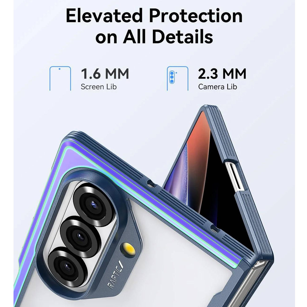 Picture of Samsung Galaxy Z Fold 7 Case | Raptic Galaxy Z Fold7 Shield Classic Magnetic Compatible Case for Galaxy Z Fold 7 (Black)