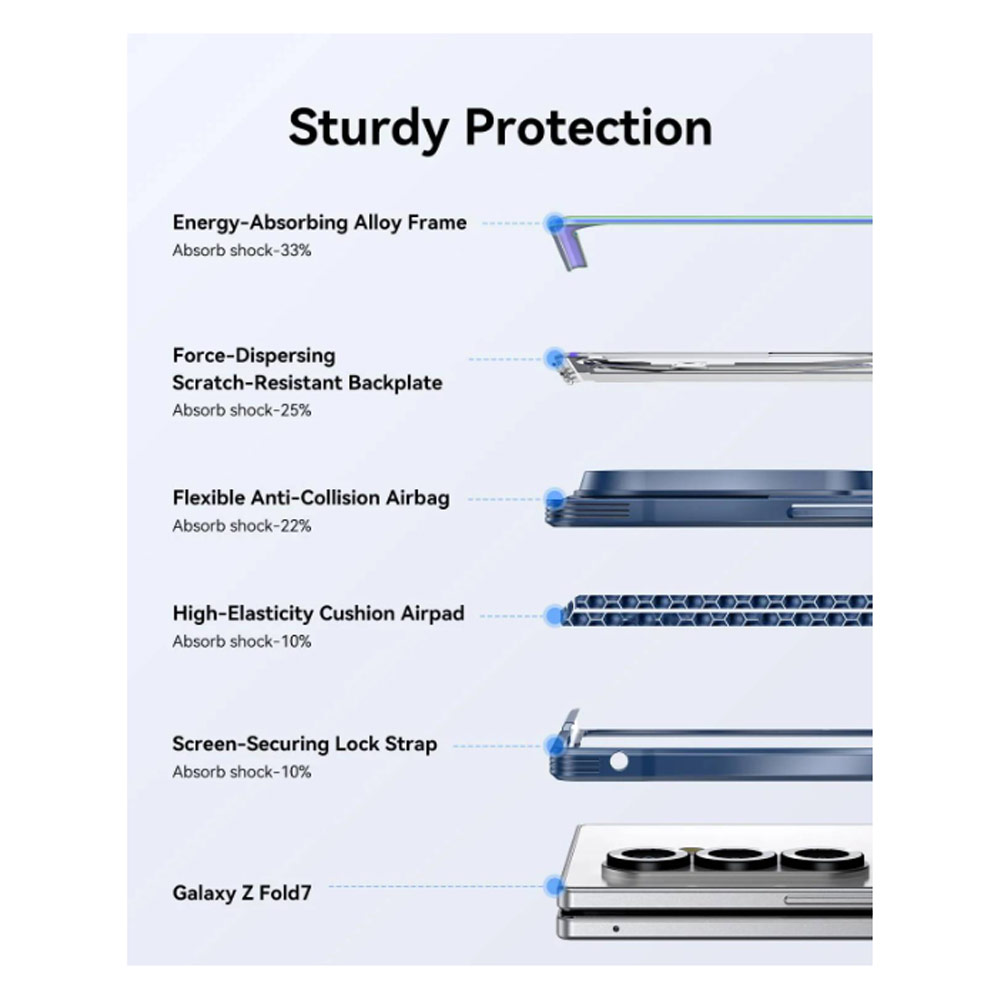 Picture of Samsung Galaxy Z Fold 7 Case | Raptic Galaxy Z Fold7 Shield Classic Magnetic Compatible Case for Galaxy Z Fold 7 (Black)