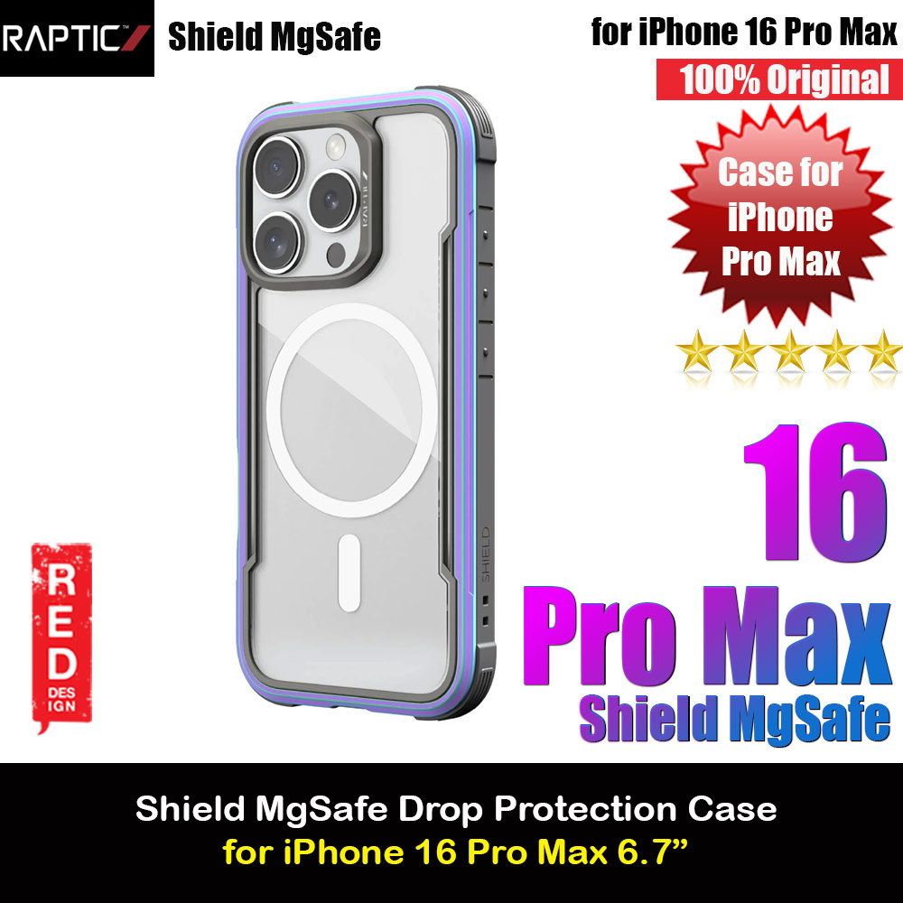 Picture of Raptic Shield MgSafe Magnetic Compatible Tough Metal Frame Protection Case for iPhone 16 Pro Max 6.9 (Iridescent) Apple iPhone 16 Pro Max 6.9- Apple iPhone 16 Pro Max 6.9 Cases, Apple iPhone 16 Pro Max 6.9 Covers, iPad Cases and a wide selection of Apple iPhone 16 Pro Max 6.9 Accessories in Malaysia, Sabah, Sarawak and Singapore 