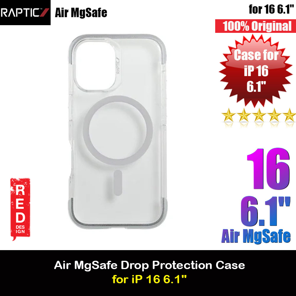 Picture of Raptic Air MgSafe Magnetic Compatible Drop Protection Case for iPhone 16 6.1 (Silver) Apple iPhone 16 6.1- Apple iPhone 16 6.1 Cases, Apple iPhone 16 6.1 Covers, iPad Cases and a wide selection of Apple iPhone 16 6.1 Accessories in Malaysia, Sabah, Sarawak and Singapore 