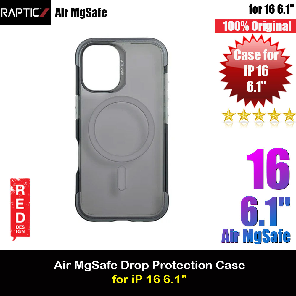 Picture of Raptic Air MgSafe Magnetic Compatible Drop Protection Case for iPhone 16 6.1 (Smoke) Apple iPhone 16 6.1- Apple iPhone 16 6.1 Cases, Apple iPhone 16 6.1 Covers, iPad Cases and a wide selection of Apple iPhone 16 6.1 Accessories in Malaysia, Sabah, Sarawak and Singapore 