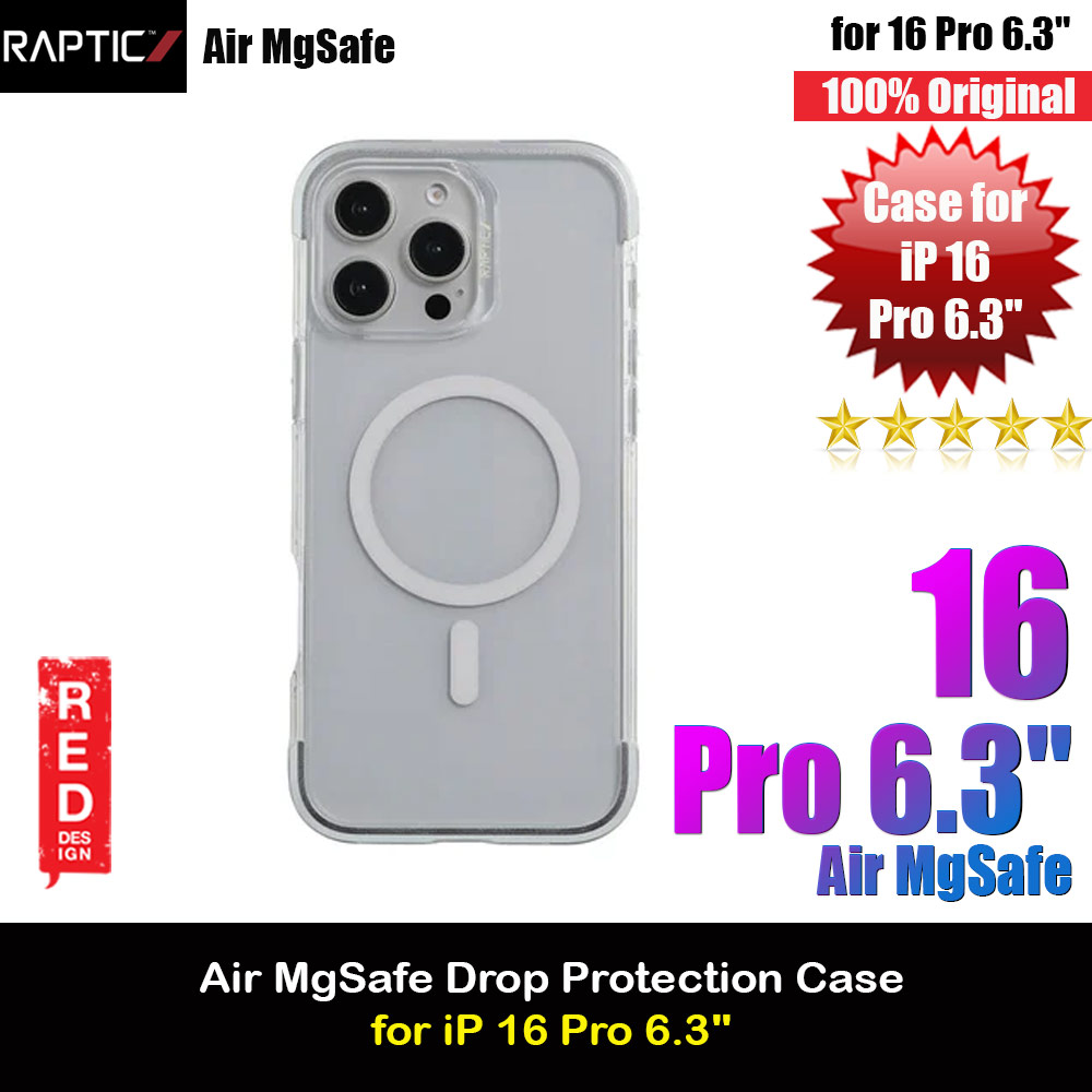 Picture of Raptic Air MgSafe Magnetic Compatible Drop Protection Case for iPhone 16 Pro 6.3 (Silver) Apple iPhone 16 Pro 6.3- Apple iPhone 16 Pro 6.3 Cases, Apple iPhone 16 Pro 6.3 Covers, iPad Cases and a wide selection of Apple iPhone 16 Pro 6.3 Accessories in Malaysia, Sabah, Sarawak and Singapore 