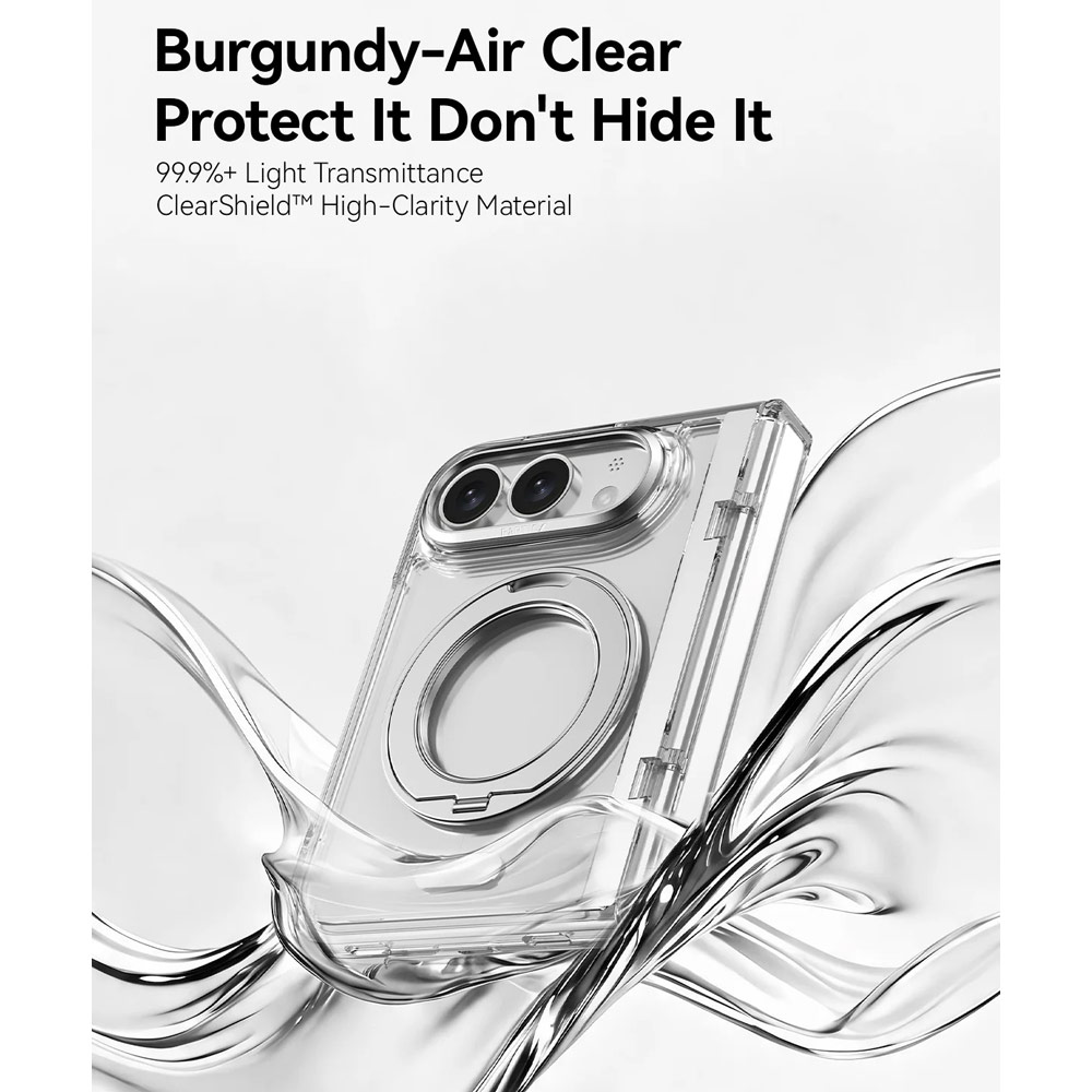 Picture of Apple iPhone Duo Case | Raptic Air Stand Crystal Clear Hinge Protection Case for iPhone Duo - Clear