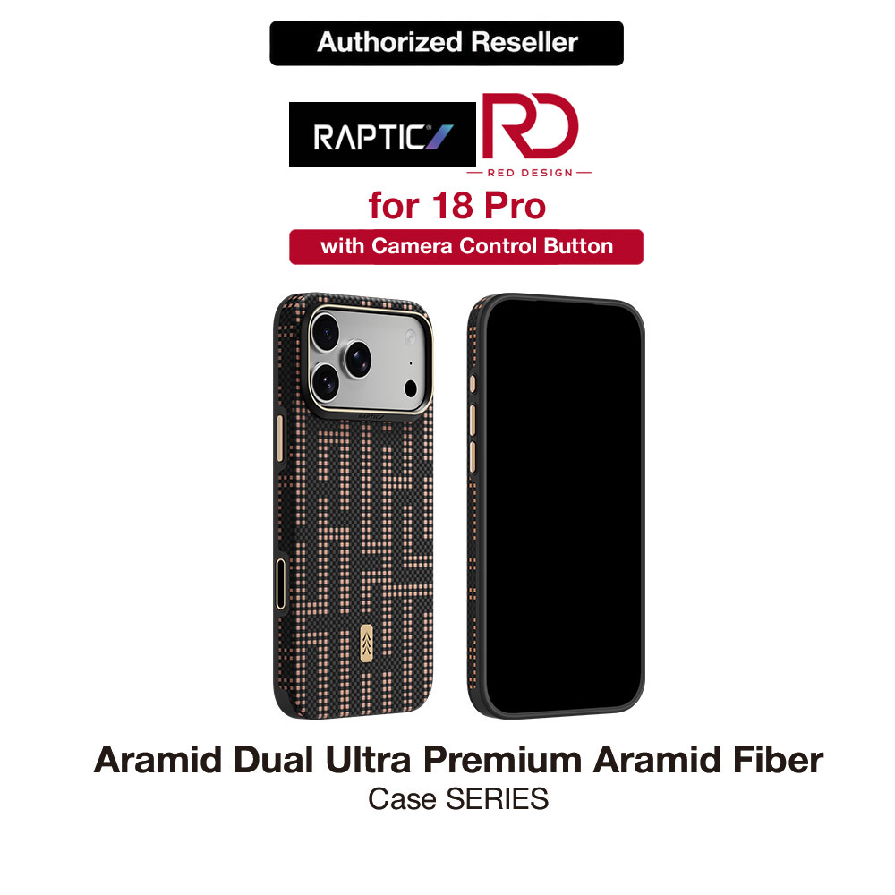 Picture of Raptic Aramid Dual Ultra Magnetic Drop Protection Case for iPhone 18 Pro - Grid Valor Apple iPhone 18 Pro- Apple iPhone 18 Pro Cases, Apple iPhone 18 Pro Covers, iPad Cases and a wide selection of Apple iPhone 18 Pro Accessories in Malaysia, Sabah, Sarawak and Singapore 