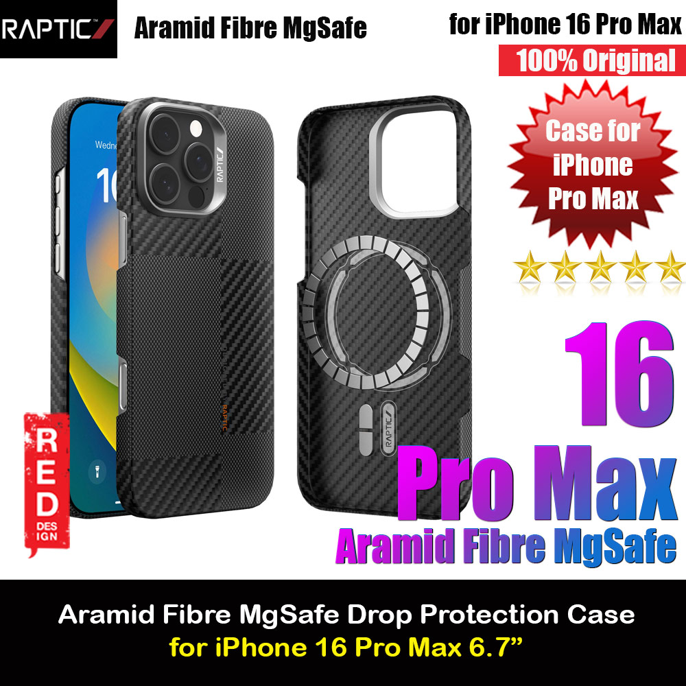 Picture of Raptic Aramid Fibre Croxx Lightweight Ultra Slim Case with Magsafe for iPhone 16 Pro Max 6.9 (Mondrain Black) Apple iPhone 16 Pro Max 6.9- Apple iPhone 16 Pro Max 6.9 Cases, Apple iPhone 16 Pro Max 6.9 Covers, iPad Cases and a wide selection of Apple iPhone 16 Pro Max 6.9 Accessories in Malaysia, Sabah, Sarawak and Singapore 