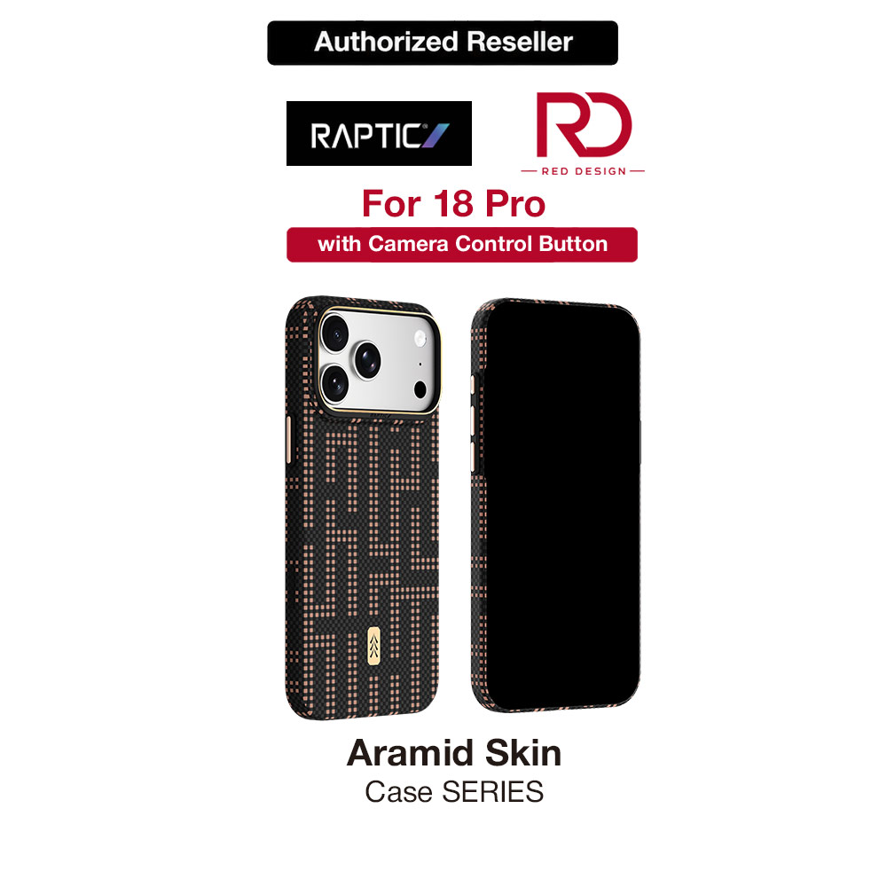 Picture of Raptic Aramid Skin Slim Magnetic Case for iPhone 18 Pro - Grid Valor Apple iPhone 18 Pro- Apple iPhone 18 Pro Cases, Apple iPhone 18 Pro Covers, iPad Cases and a wide selection of Apple iPhone 18 Pro Accessories in Malaysia, Sabah, Sarawak and Singapore 