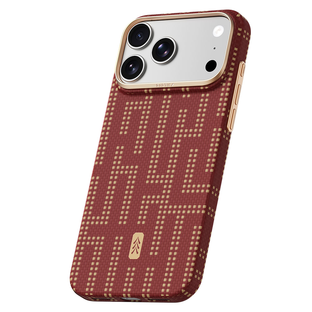 Picture of Apple iPhone 18 Pro Case | Raptic Aramid Skin Slim Magnetic Case for iPhone 18 Pro - Grid Glory