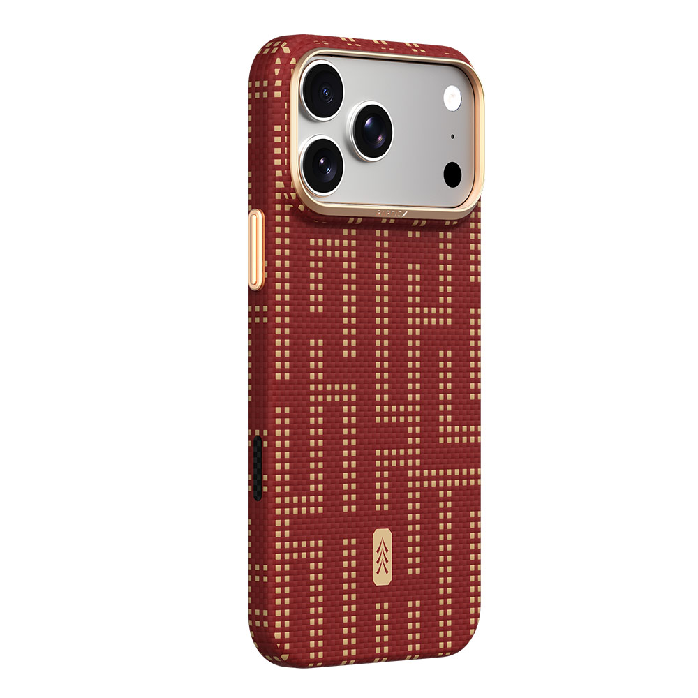 Picture of Apple iPhone 18 Pro Case | Raptic Aramid Skin Slim Magnetic Case for iPhone 18 Pro - Grid Glory