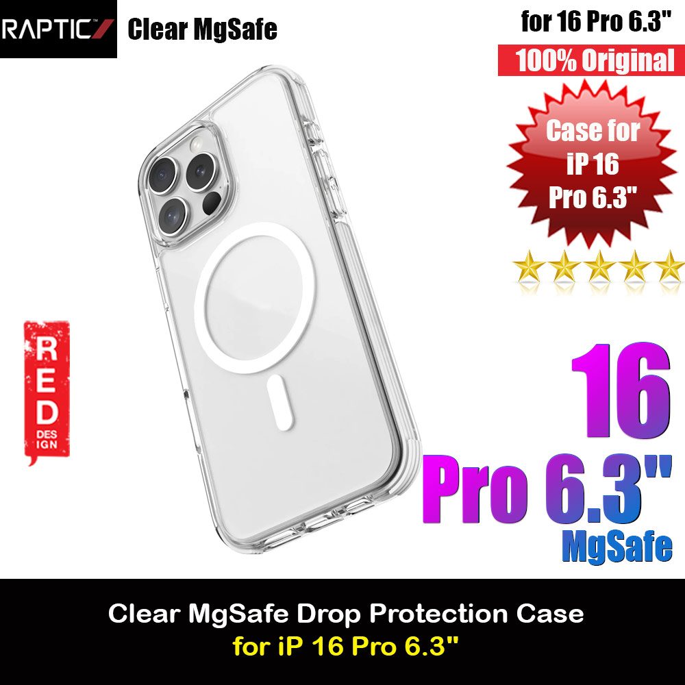 Picture of Raptic Clear MgSafe Magnetic Compatible Drop Protection Case for iPhone 16 Pro 6.3 (White) Apple iPhone 16 Pro 6.3- Apple iPhone 16 Pro 6.3 Cases, Apple iPhone 16 Pro 6.3 Covers, iPad Cases and a wide selection of Apple iPhone 16 Pro 6.3 Accessories in Malaysia, Sabah, Sarawak and Singapore 