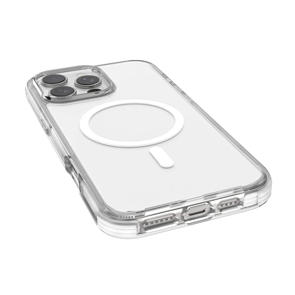 Picture of Apple iPhone 16 Pro 6.3 Case | Raptic Clear MgSafe Magnetic Compatible Drop Protection Case for iPhone 16 Pro 6.3 (White)