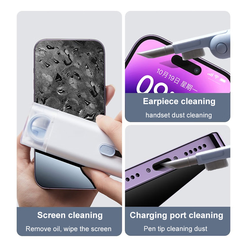 Picture of Coteci 8 in 1 Keyboard Cleaning Kits Airpods Cleaner Headset Cleaner Pen Laptop Screen Cleaning Bluetooth Earphones Cleaning Kit Phone Screen Cleaning Kit