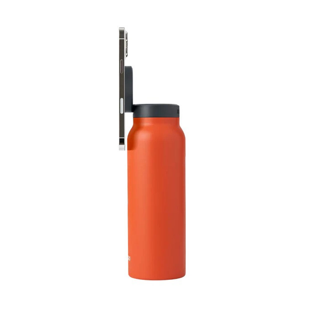 Picture of Ringo Stainless Steel Water Bottle with Magnetic Magsafe Compatible Lid 24oz 700 ml BPA Free (Orange)