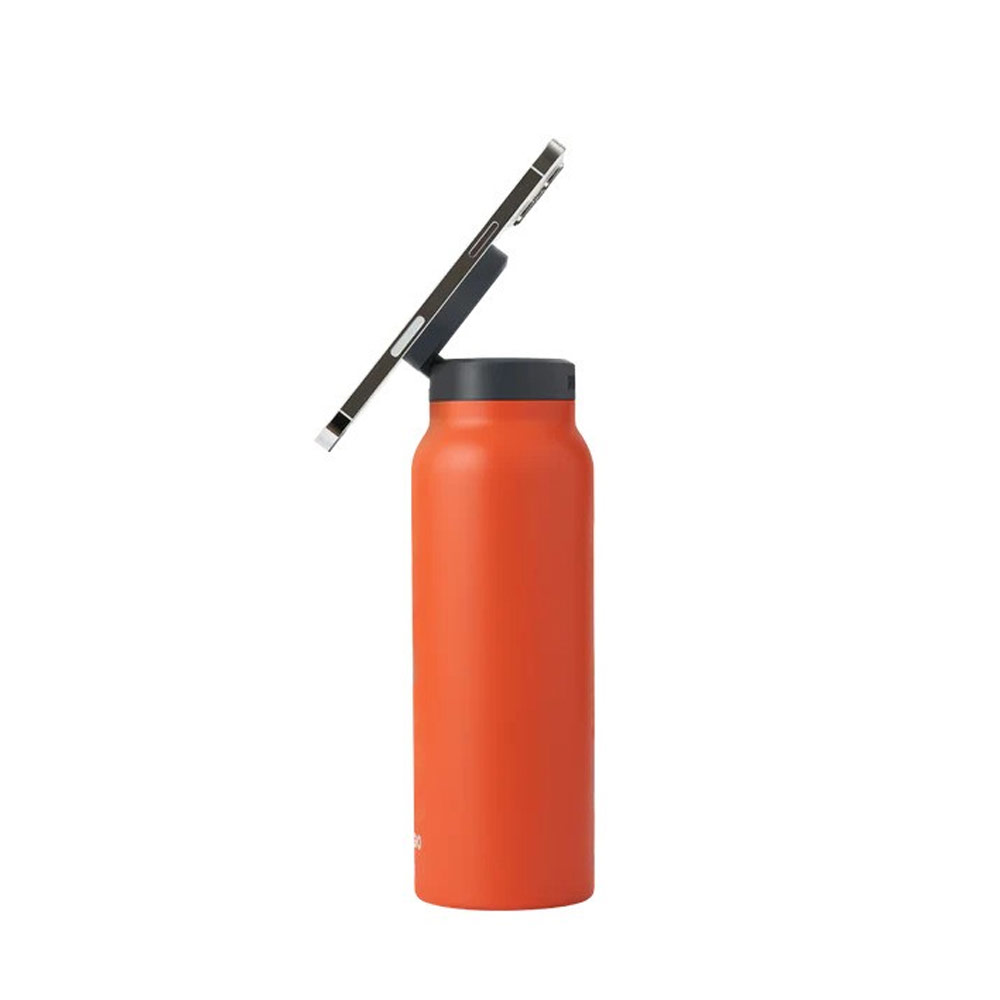 Picture of Ringo Stainless Steel Water Bottle with Magnetic Magsafe Compatible Lid 24oz 700 ml BPA Free (Orange)