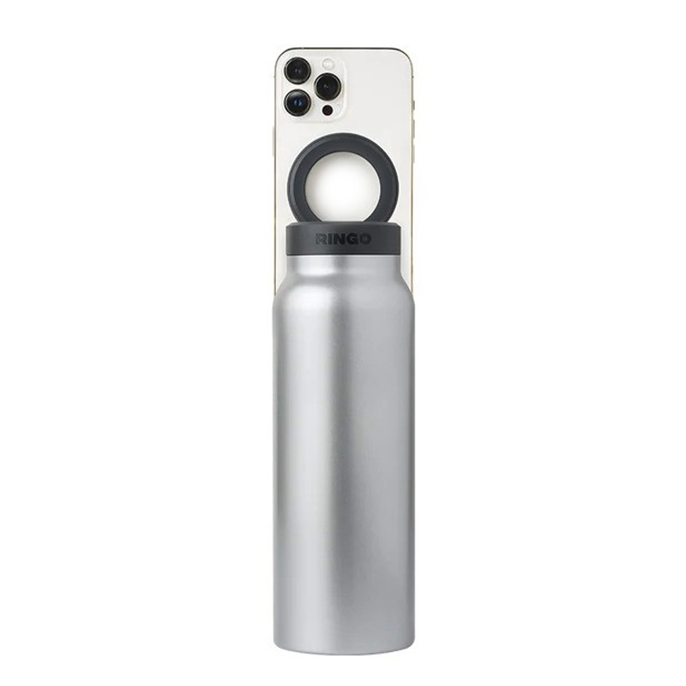 Picture of Ringo Stainless Steel Water Bottle with Magnetic Magsafe Compatible Lid 24oz 700 ml BPA Free (Steel)