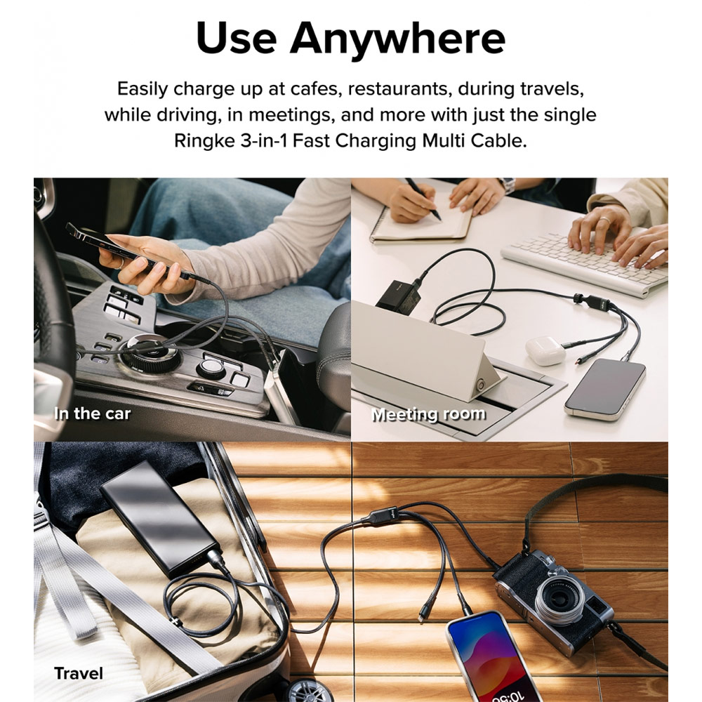 Picture of Ringke Universal 3 in 1 Fast Charging Multi Cable (120cm)