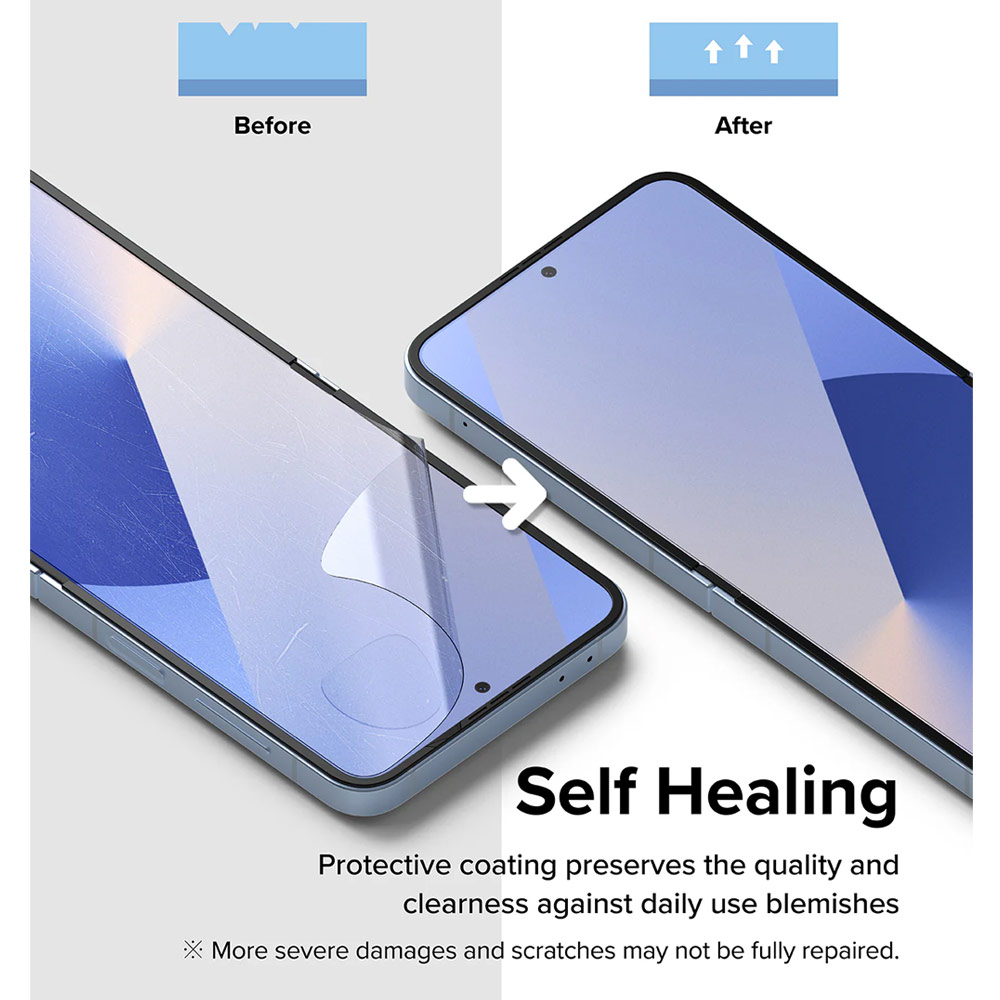 Picture of Samsung Galaxy Z Flip 6 Screen Protector | Ringke Front Inner Hinge 3 in 1 Full Set Screen Protector for Samsung Galaxy Z Flip 6 (2pcs Pack)