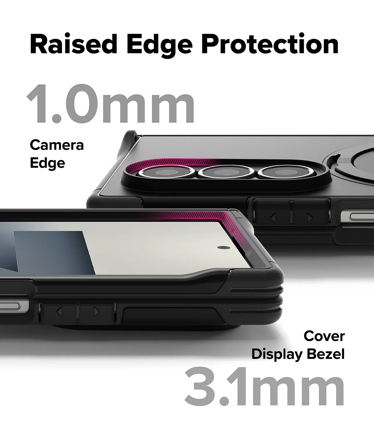 Picture of Samsung Galaxy Z Fold 7 Case | Ringke Alles Magnetic Kickstand Protection Case for Samsung Galaxy Z Fold 7 (Black)