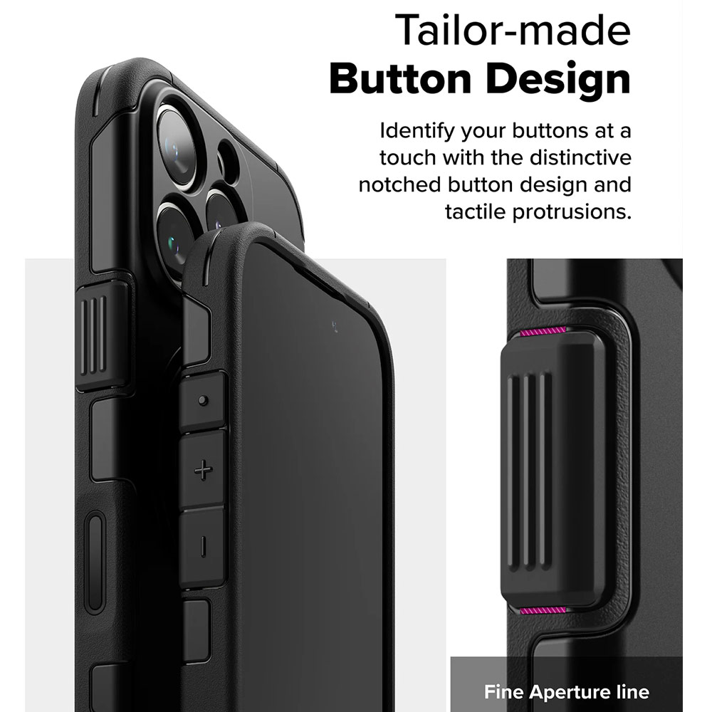 Picture of Apple iPhone 16 Pro Max 6.9 Case | Ringke Alles Heavy Duty Drop Protection Magnetic Case with Ring Stand for iPhone 16 Pro Max (Black)