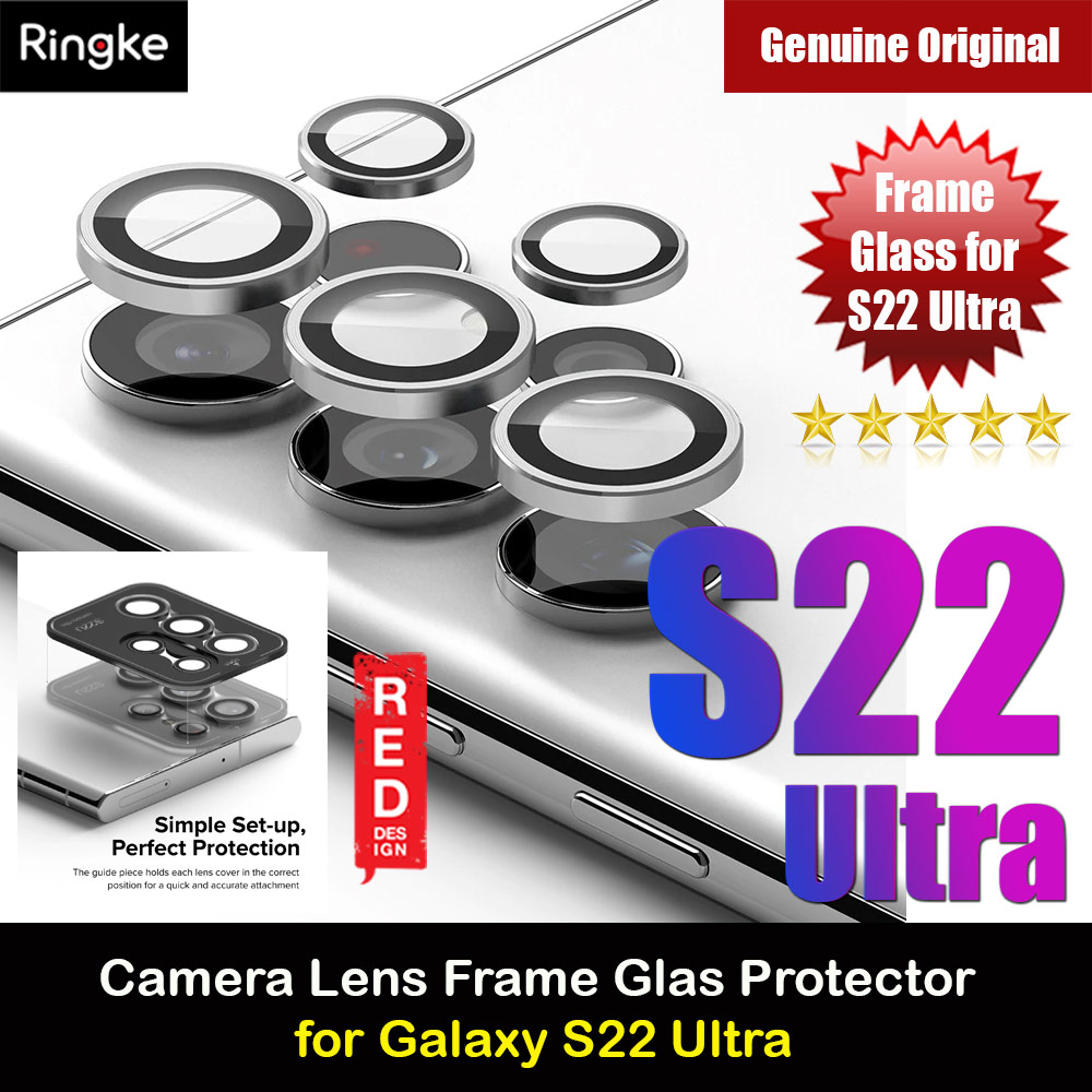 Picture of Ringke Camera Lens Frame Glass Protector for Samsung Galaxy S22 Ultra (Silver) Samsung Galaxy S22 Ultra 5G 6.8- Samsung Galaxy S22 Ultra 5G 6.8 Cases, Samsung Galaxy S22 Ultra 5G 6.8 Covers, iPad Cases and a wide selection of Samsung Galaxy S22 Ultra 5G 6.8 Accessories in Malaysia, Sabah, Sarawak and Singapore 