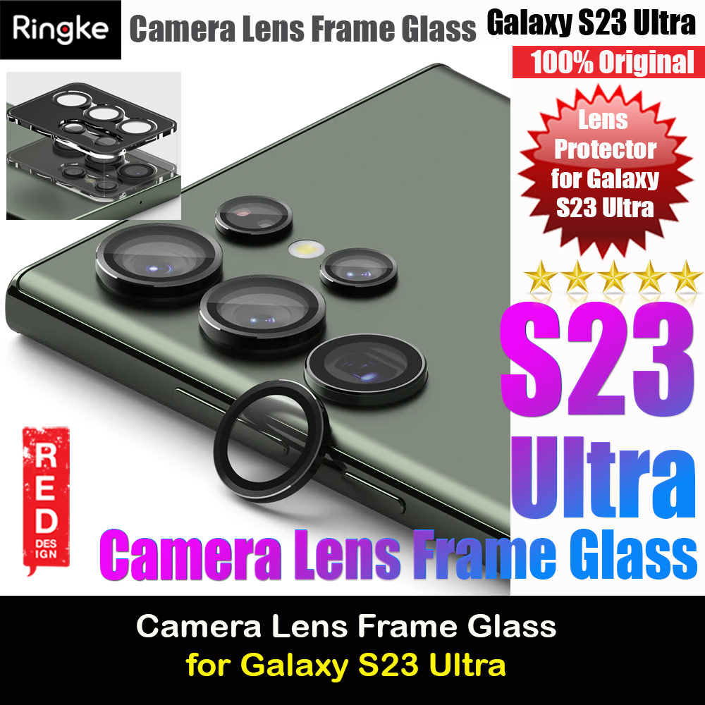 Picture of Ringke Camera Lens Frame Glass Protector with Easy Installation for Samsung Galaxy S23 Ultra (Black) Samsung Galaxy S23 Ultra- Samsung Galaxy S23 Ultra Cases, Samsung Galaxy S23 Ultra Covers, iPad Cases and a wide selection of Samsung Galaxy S23 Ultra Accessories in Malaysia, Sabah, Sarawak and Singapore 