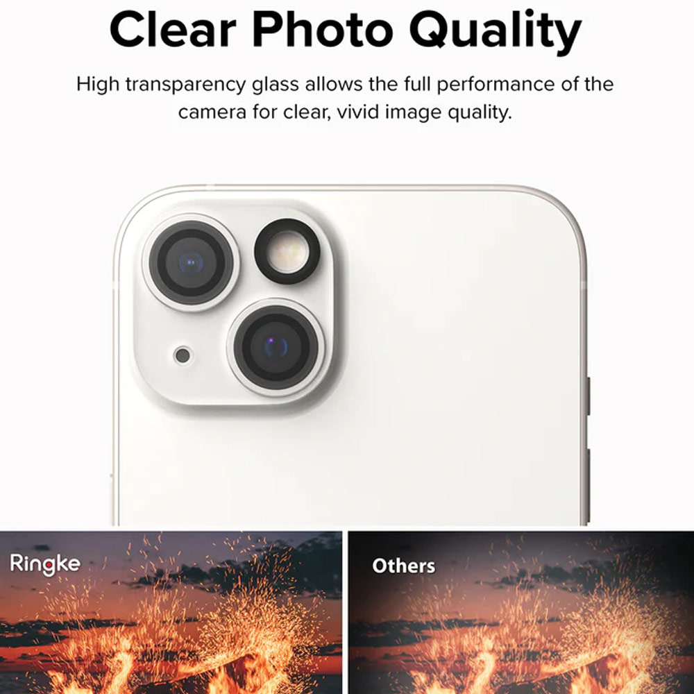 Picture of Apple iPhone 14 6.1  | Ringke Camera Lens Glass Protector for Apple iPhone 14 Plus 6.7 iPhone 14 6.1 (Clear)