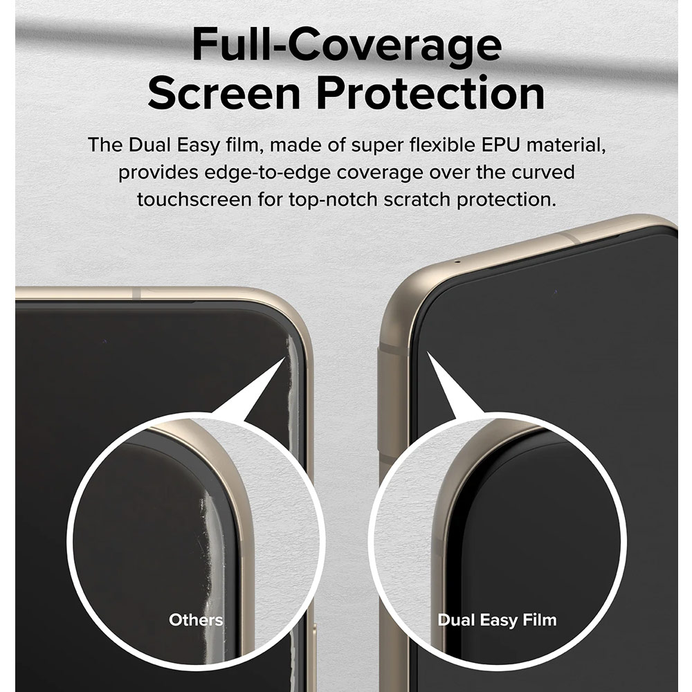 Picture of Google Pixel 8a Screen Protector | Ringke Dual Easy Film Screen Protector with Installation Jig for Google Pixel 8a (Clear 2pcs Pack)