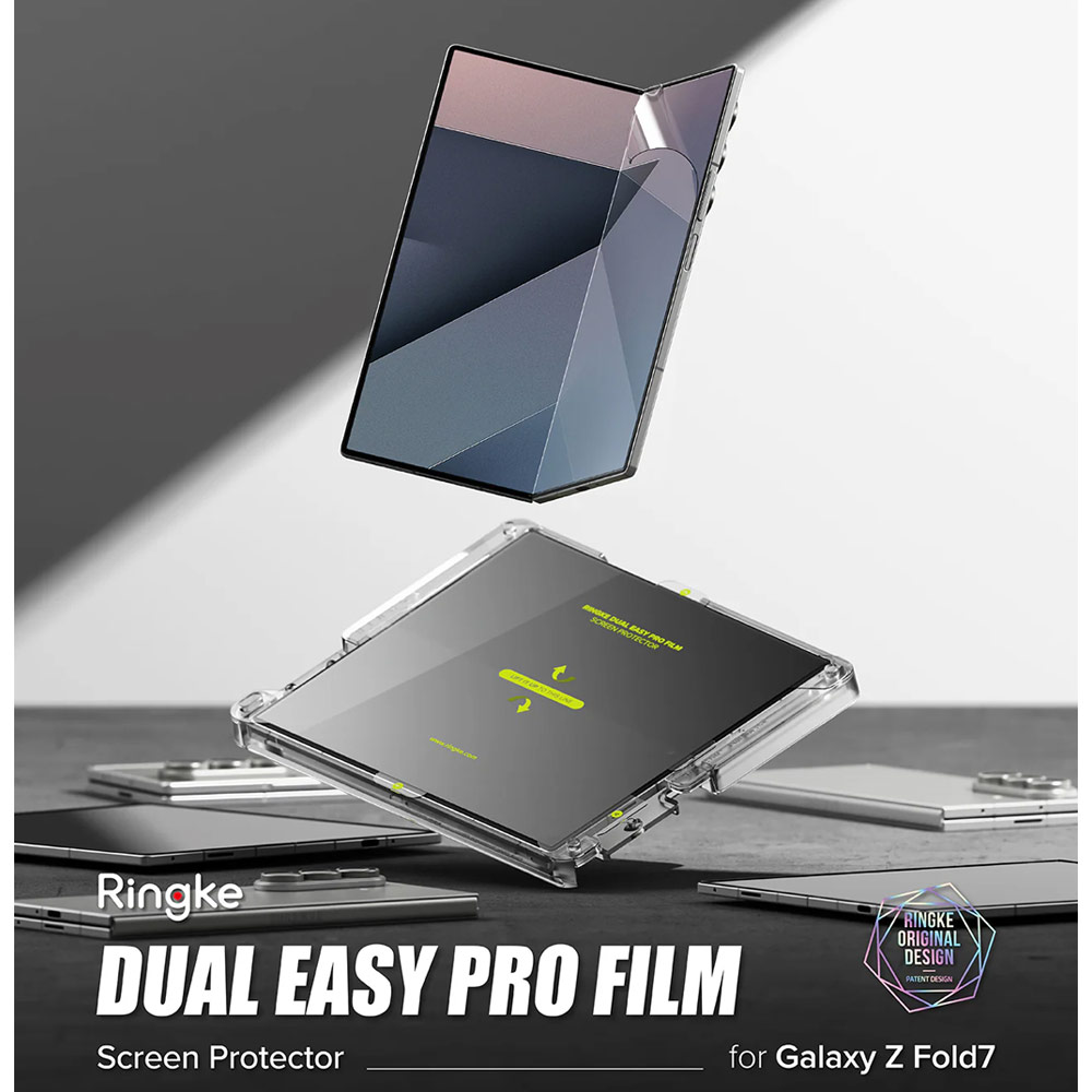 Picture of Samsung Galaxy Z Fold 7 Screen Protector | Ringke Screen Protector Dual Easy Film Interior Screen Protector for Samsung Galaxy Z Fold 7 (2pcs Pack)