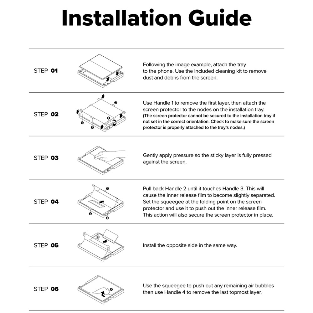 Picture of Samsung Galaxy Z Fold 7 Screen Protector | Ringke Screen Protector Dual Easy Film Interior Screen Protector for Samsung Galaxy Z Fold 7 (2pcs Pack)