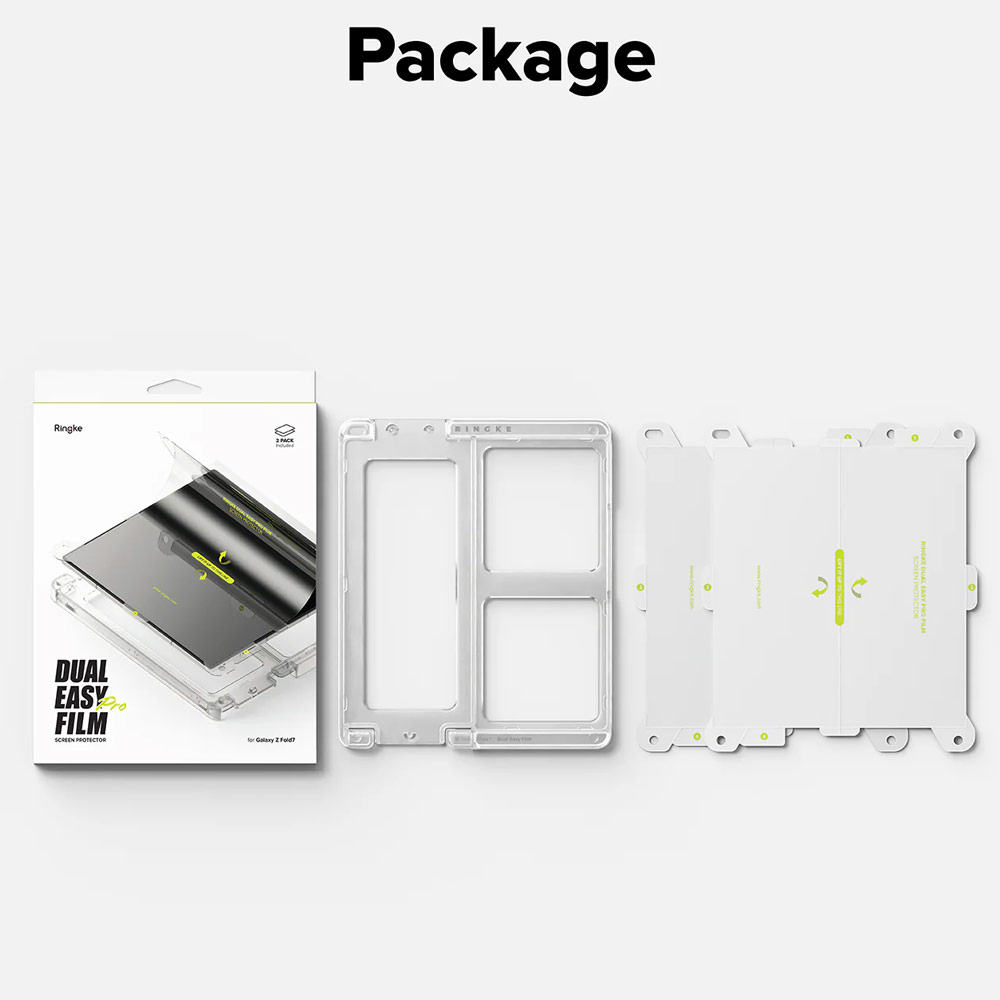 Picture of Samsung Galaxy Z Fold 7 Screen Protector | Ringke Screen Protector Dual Easy Film Interior Screen Protector for Samsung Galaxy Z Fold 7 (2pcs Pack)